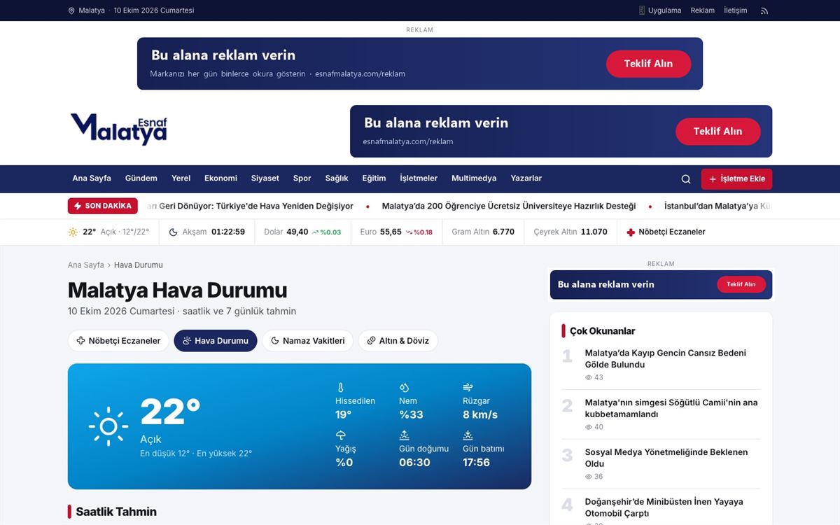 Hava durumu sayfası